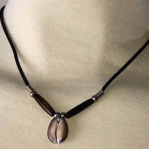 Tribal Necklace Bone Bead Cowrie Shell African 20"